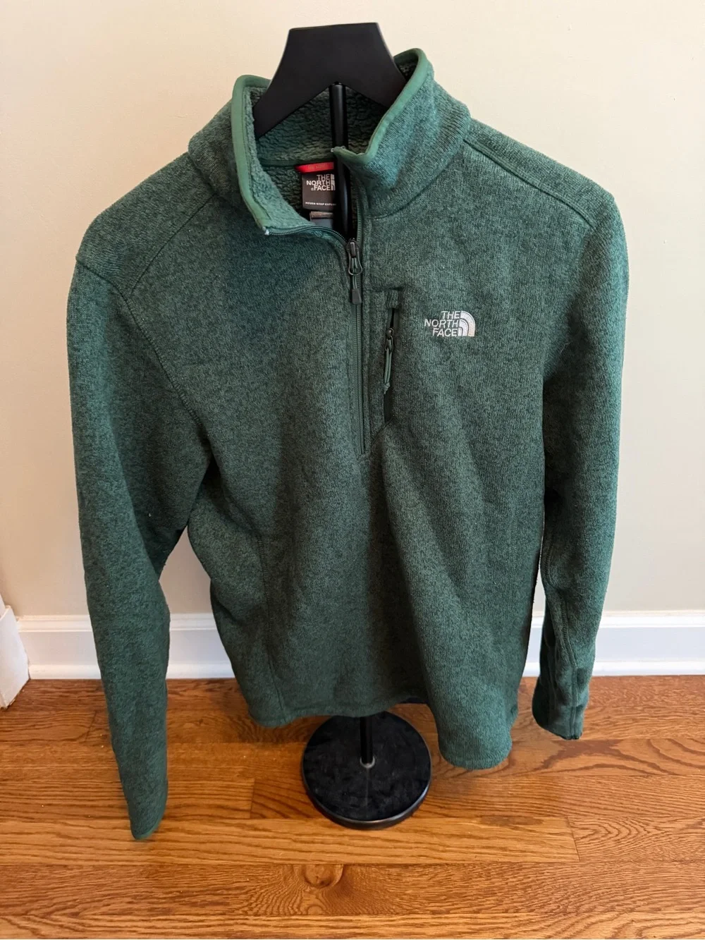 The North Face Men's Forest Green Half-Zip Fleece Jacket